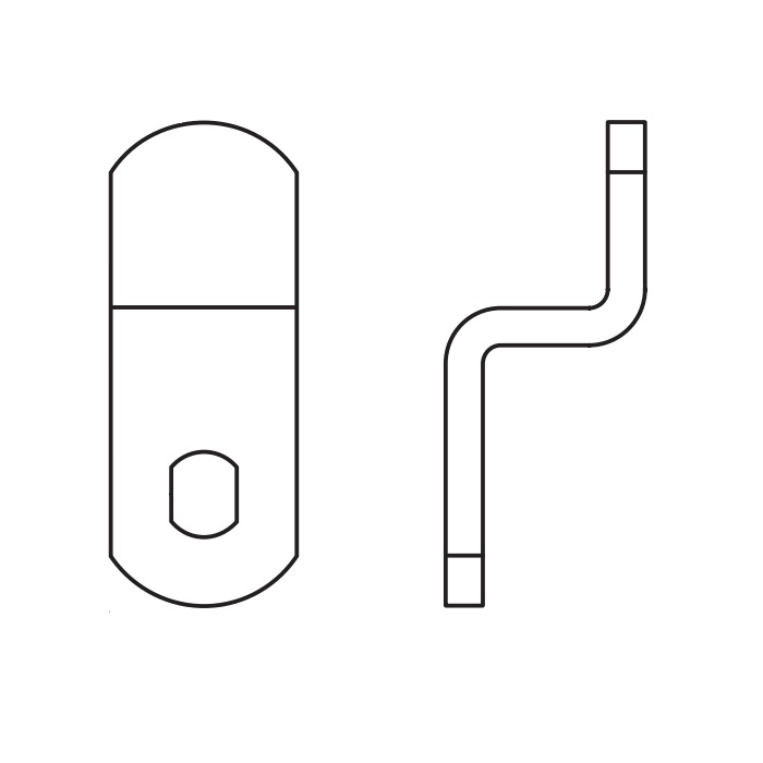 CT-G02 0.75 in. Long G Series Bent Vertical Tenon Cam