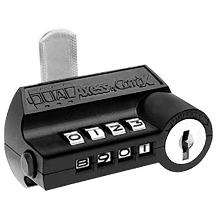 D8030-19-MKKD 0.87 in. Cylinder Combination Cam Lock with Key Override - Master Keyed Different - Matte Black