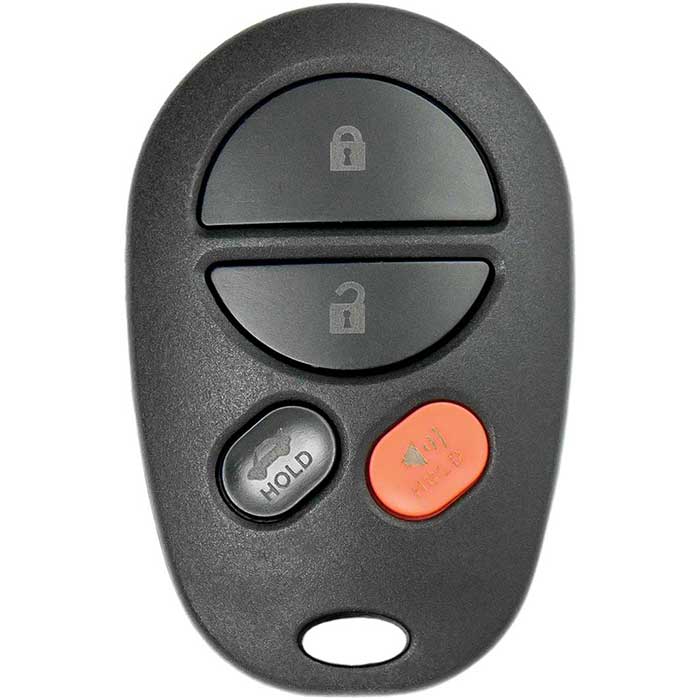 R-TOY-20T-4 4 Button Replacement Remote for 2005-2008 Toyota Avalon