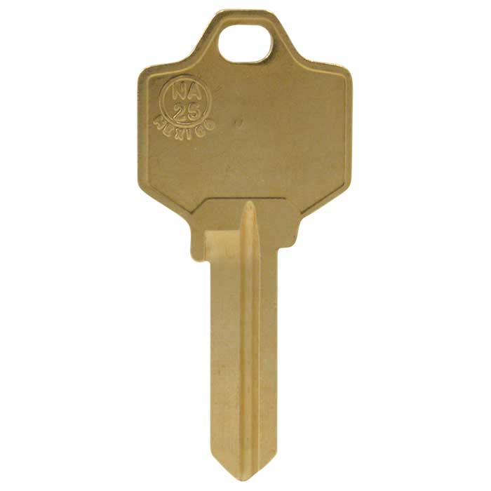 NA25-JMA 0.1 x 2.1 in. Brass Key Blank