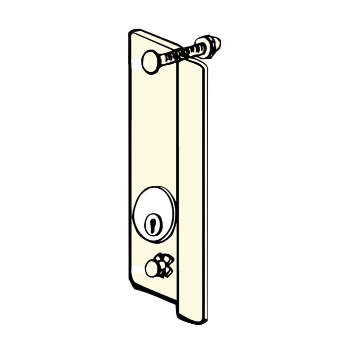 Don Jo Manufacturing GLP-307-SL-LHR 7 x 2.62 in. Left-Hand-Reverse Latch Protector for Aluminum Storefront Doors - Silver