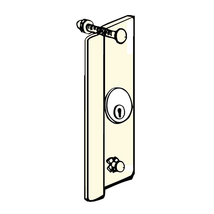 Don Jo Manufacturing LP-307-SL 7 x 2.62 in. Latch Protector for Aluminum Storefront Doors - Silver