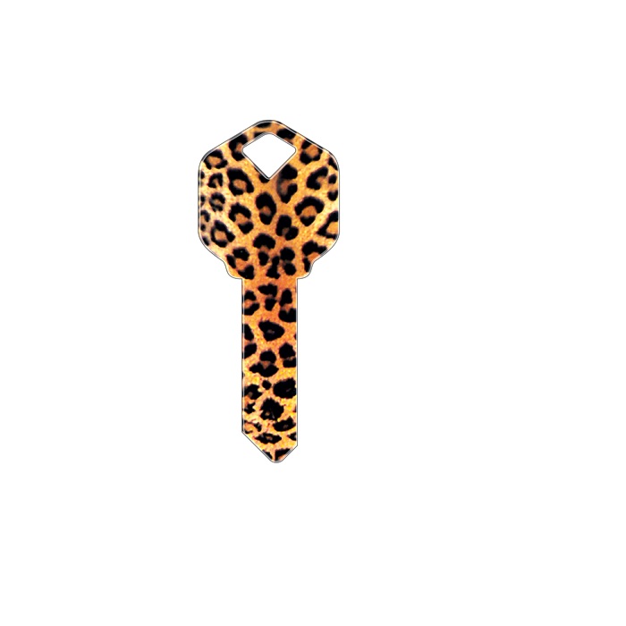 SC1-HK25 Happy Keys Leopard Key Blank