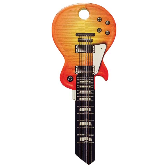 1663-ROCKIN KW1 Keyway Sunburst Guitar Key Blank