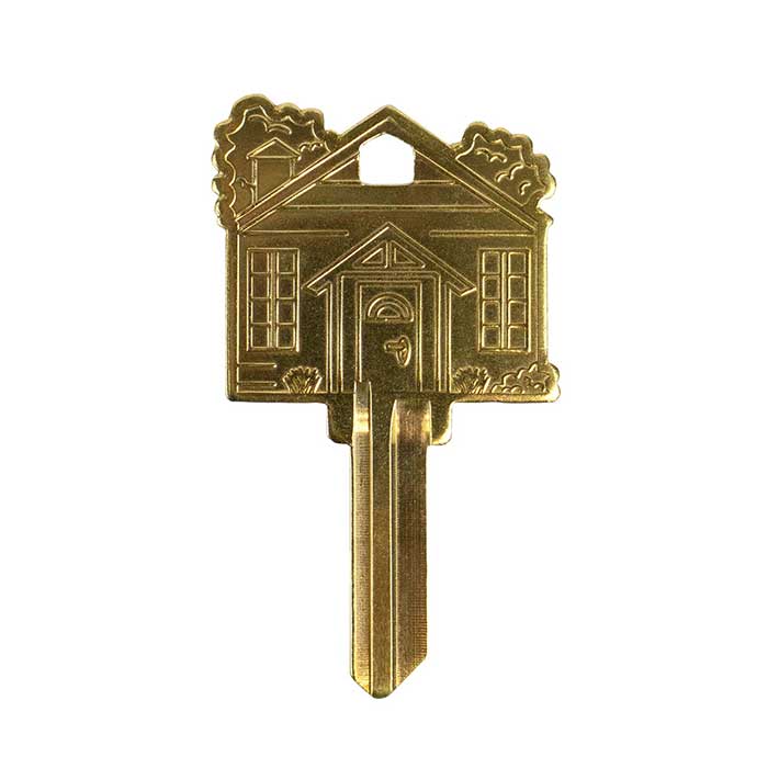 B405K Brass House Key Blank - Kwikset KW1-11 Keyway
