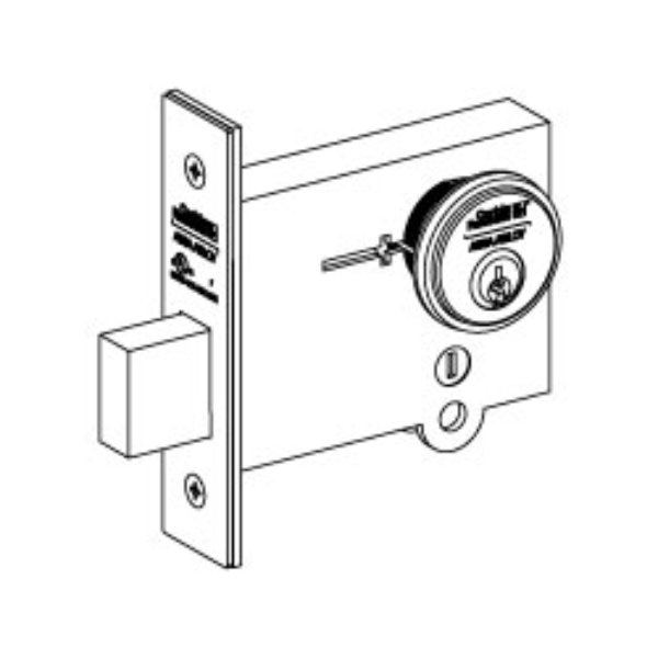 DL4117-626 DL4117 Mortise Classroom Deadlock - 2.75 in. Backset - 626 Satin Chrome