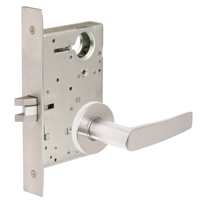 ML2010-ASA-626 ML2010 Mortise Passage with AS-Armstrong Lever Lockset - A Rose - 626 Satin Chrome