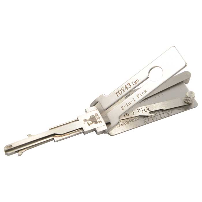 LISHI2-1TOY43-IGN 2-in-1 8 Cut Ignition Auto Lock Picking Tool for Toyota
