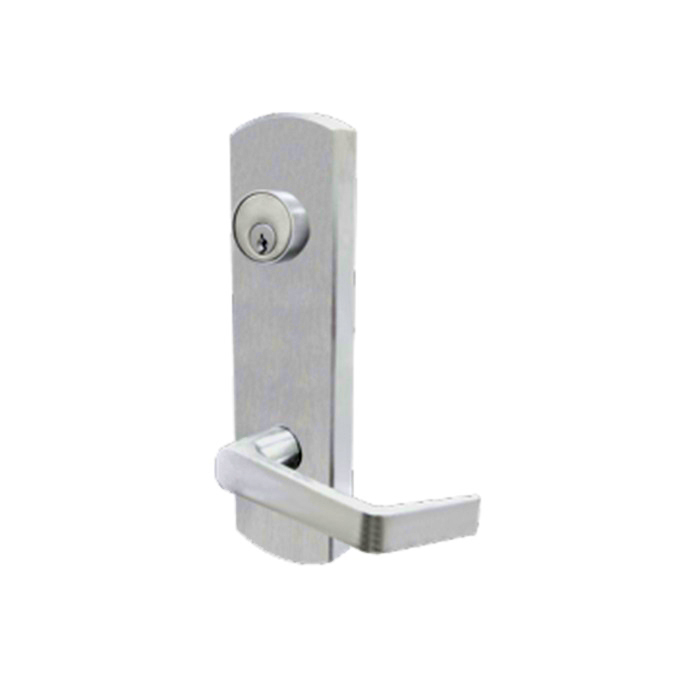 NESC9805-26D Rigid Storeroom Exit Device Key-In-Lever Trim, 626-US26D Satin Chrome