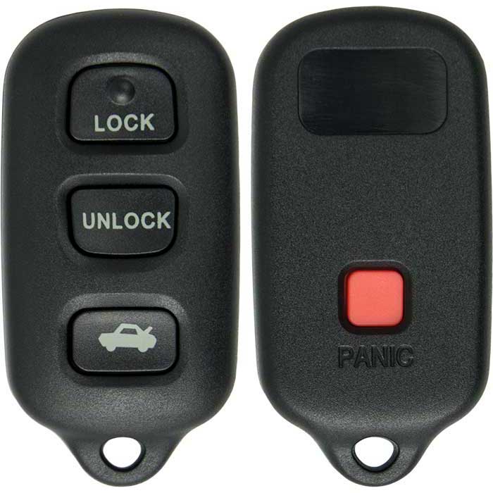 SHELL-TOY-905 4 Button Replacement with Trunk Remote Shell for Toyota