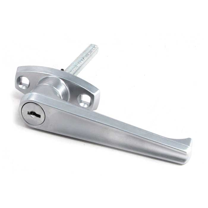 C8759-26D-KA413 3 in. Thru-the-Escutcheon Disc Tumbler Handle Lock - Keyed Alike C413A - Satin Chrome