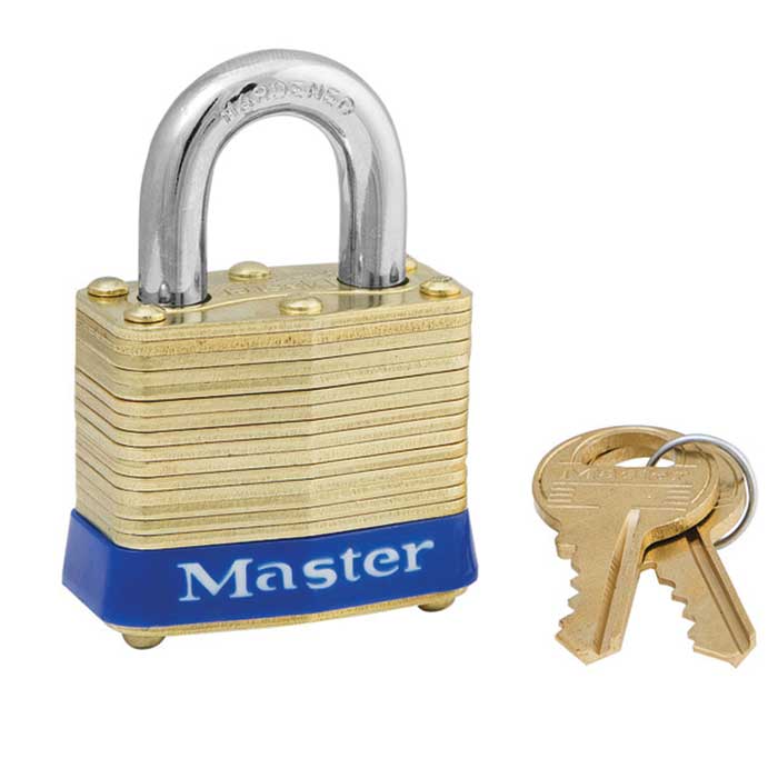 4KD No.4 Non-Rekeyable Laminated Brass Padlock - Keyed Different