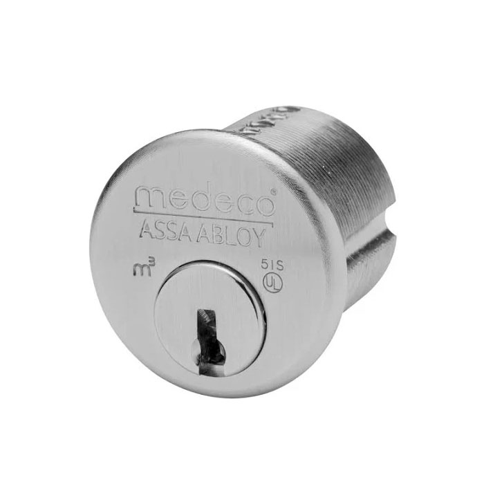 100500-H-26-43S-Z01-676 M4 Mortise Cylinder with Straight Cam - Uncombinated