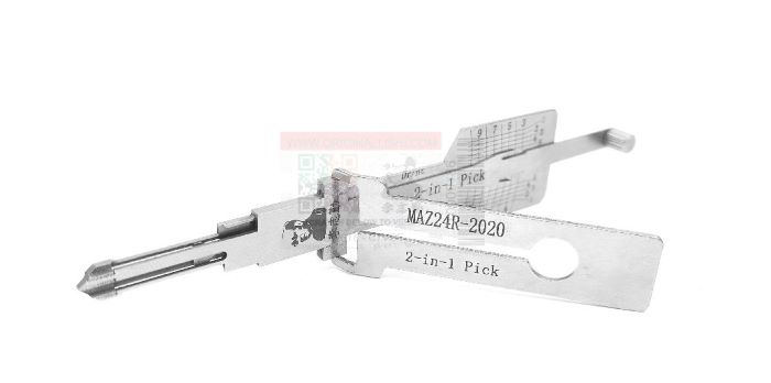 OL-MAZ24R-2020-AG 2-in-1 Pick & Decoder Tool for Mazda Vehicles Concealed Door Lock with Smart Key Entry