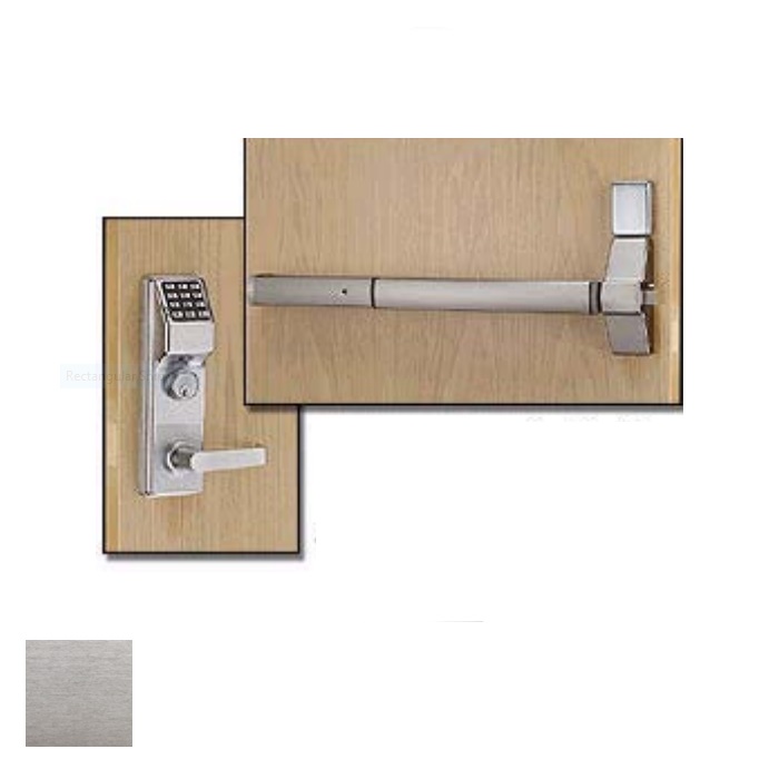 ETDLS1G-26D-D93 5.95 in. ET Series Trilogy Keypad Exit Trim, 626-US26D Satin Chrome
