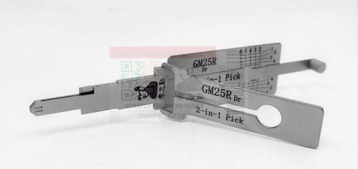 OL-GM25R-B87-K1994 1-Lifter 5-Spacing 4-Depth 2-in-1 Pick & Decoder Automotive Lock Picking Tool for Kenworth, Briggs-Stratton & GM Trucks