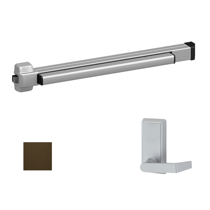 22L-BE-4FT-313-LHR-230L-BE-06 4 ft. 22 Series Left Hand Reverse Rim Exit Device with Lever Trim - 695 Dark Bronze Painted