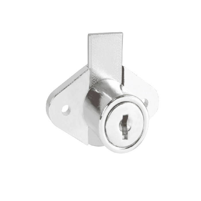 C8803-14A-MKKA 0.93 in. National Disc Diamond Drawer Lock - Master Keyed Alike - Bright Polished Nickel