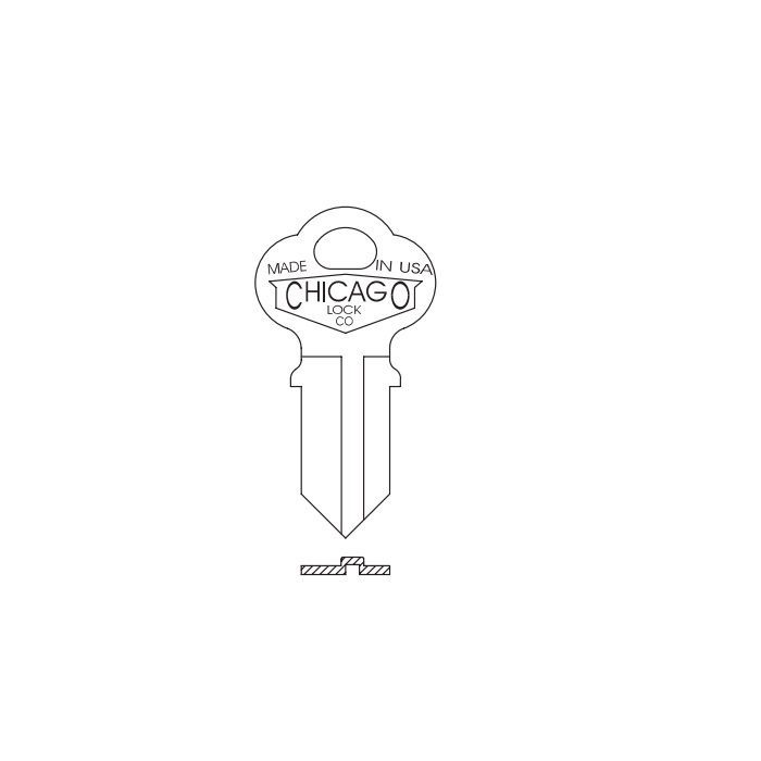 DK-4 Chicago Key Blank - K-4