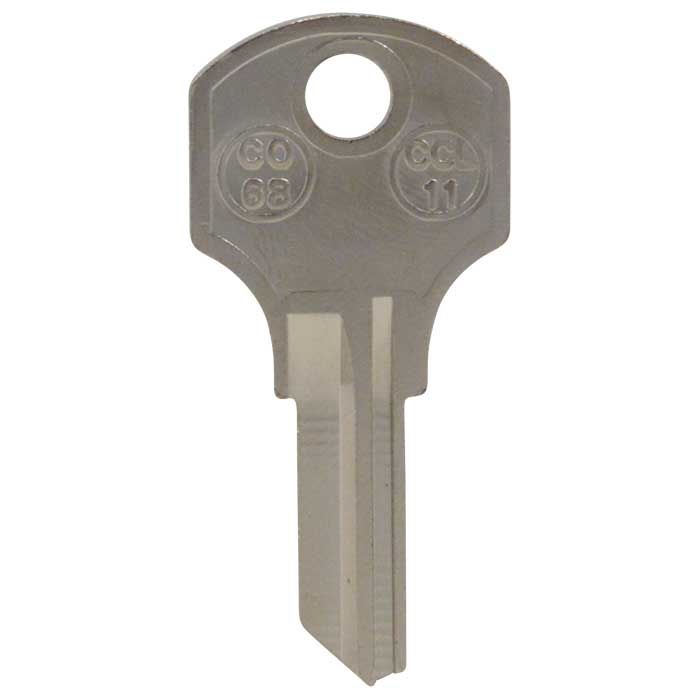 CO68-NP-JMA 0.1 x 1.45 in. Nickel Plated Key Blank