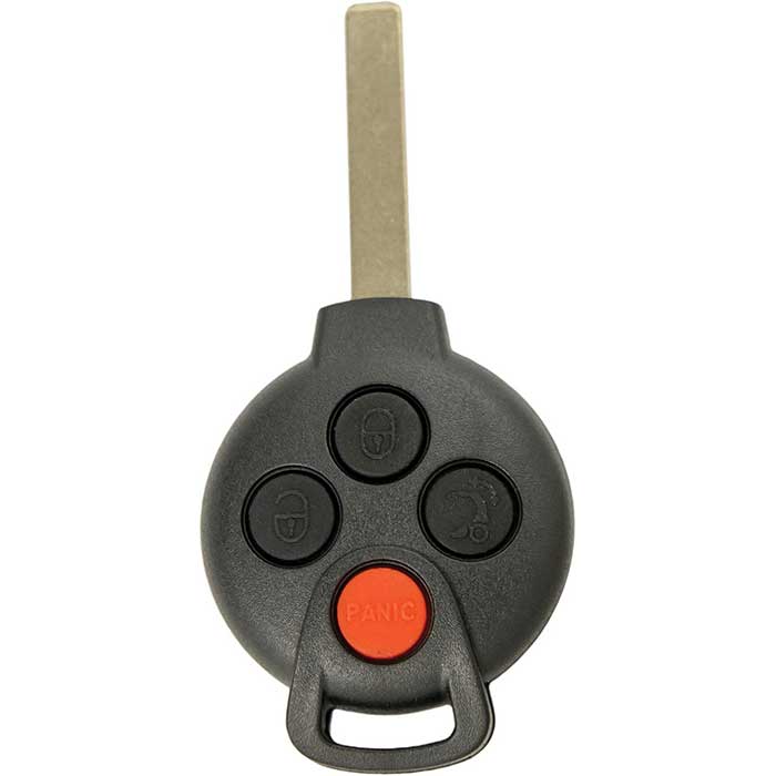 RK-MER-45144 4 Button Replacement Remote Head Key for 2008-2015 Smart Fortwo