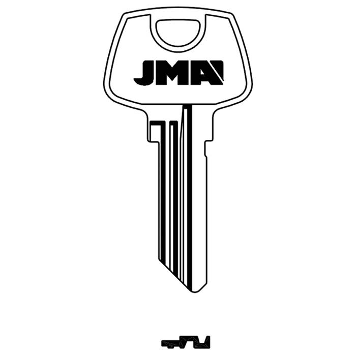 S68-JMA Brass KABA-ILCO 1010N Key Blank