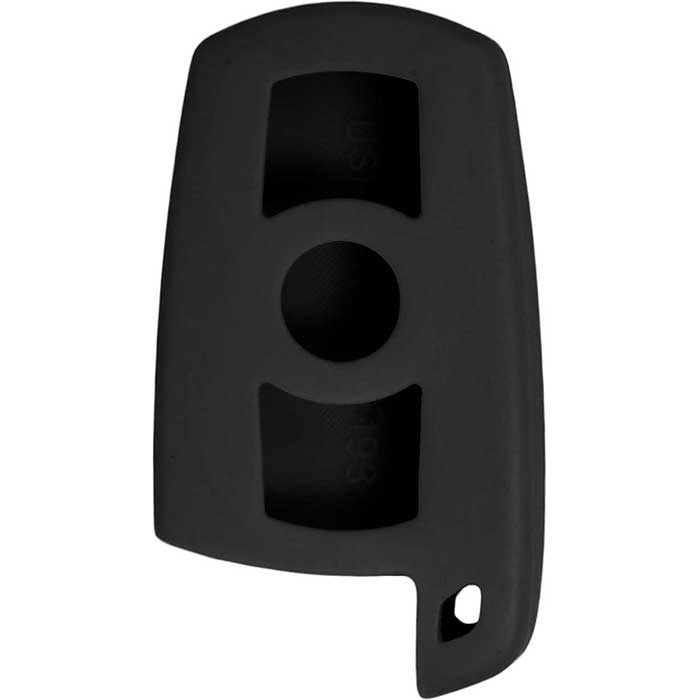 SJ-BMWJ23-BLACK Silicone Jacket Keyless Remote Cover for BMW 3 Button Smart Key - Black