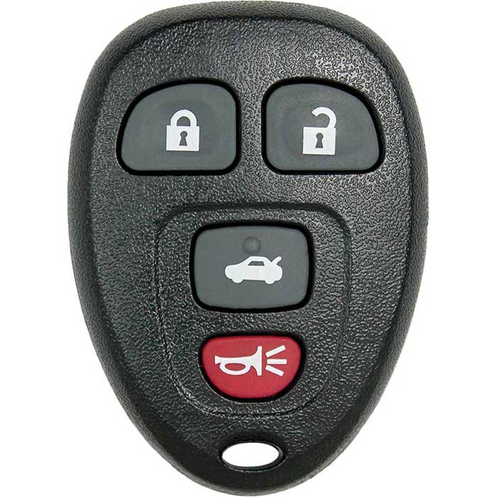 R-GM-401 4 Button Replacement Remote for GM 15252034 KOBGT04A & 2GR-GM-KOBG-4B