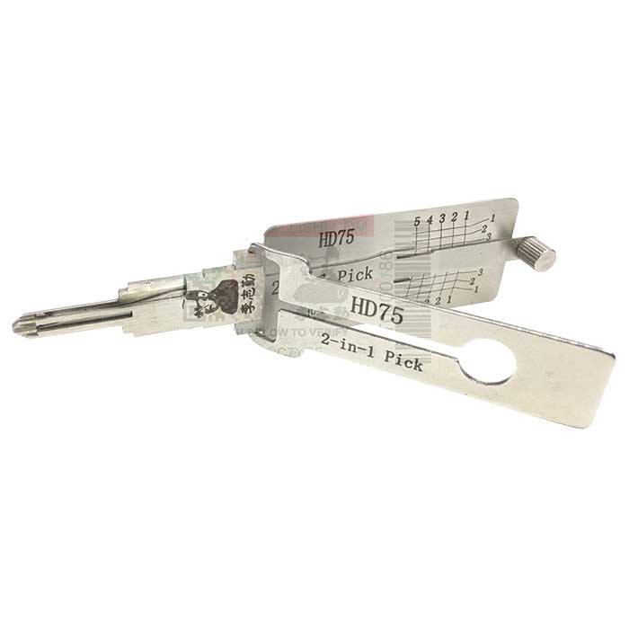 OL-HD75-AG 2-in-1 Pick & Decoder HD75 Auto Lock Picking Tool for Honda