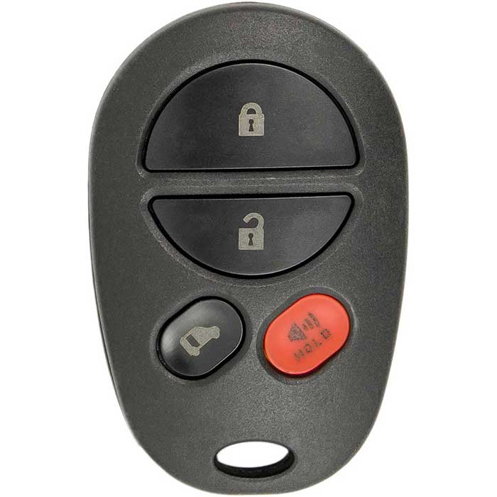 R-TOY-20T-8 4 Button Replacement Remote for 2004-2017 Toyota Sienna