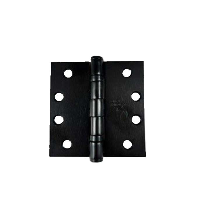 COM4040BB-19 4 x 4 in. Square Corner Ball Bearing Commercial Steel Hinge - Matte Black