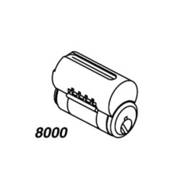 CR8000-7-D2-626 7-Pin D2 Keyway 0-Bitted 8000 Series Interchangeable Standard Core Only - 626 Satin Chrome