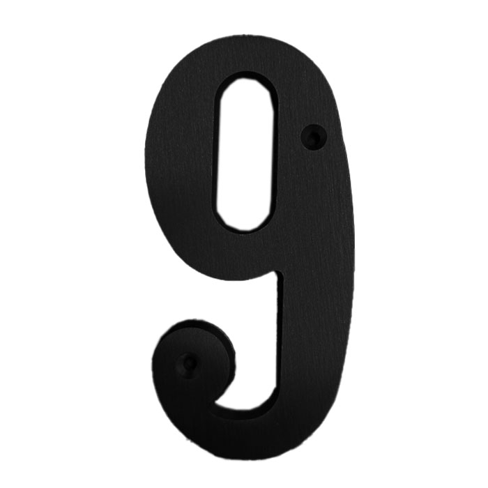 289BLK 4 in. Heavy Cast Number 9 - Matte Black