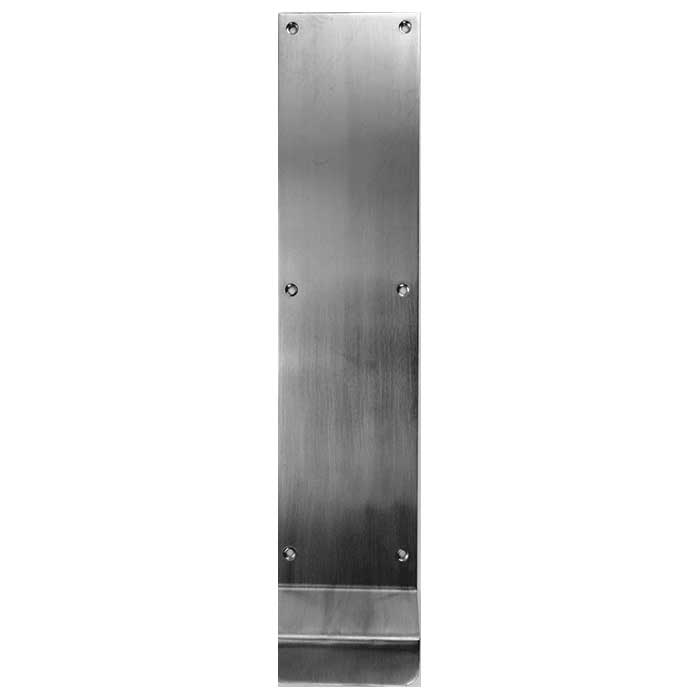 Don Jo Manufacturing 1866-630 15.75 x 3.5 in. Flush Cup Push & Pull Plate - Satin Stainless Steel