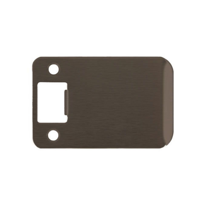 Don Jo Manufacturing EL-103-DU-RC 2.25 x 3 in. Extended-Lip Strike Plate - Radius Corners - Dark Bronze