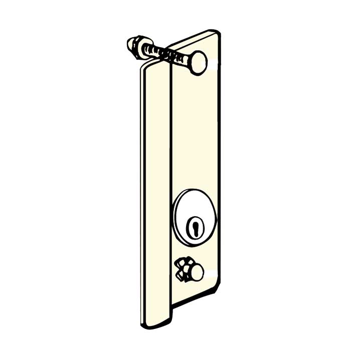 Don Jo Manufacturing GLP-307-DU-RHR 7 x 2.62 in. Right-Hand-Reverse Latch Protector for Aluminum Storefront Doors - Dark Bronze