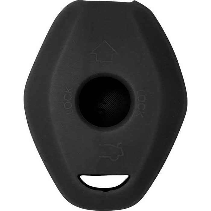 SJ-BMWJ33-BLACK 3 Button Silicone Jacket Keyless Remote Cover for BMW - Black