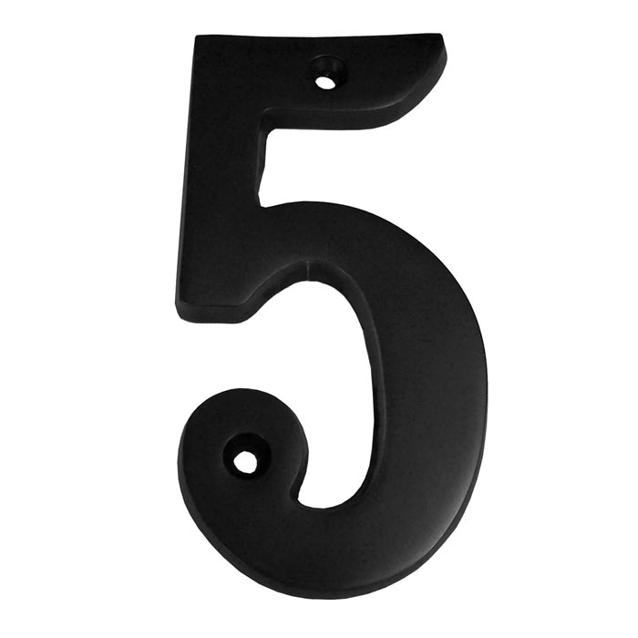 285BLK 4 in. Heavy Cast Number 5 - Matte Black