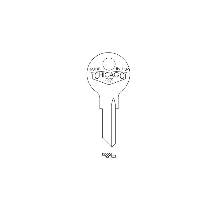 DK-35-M Chicago Key Blank - K-35-M