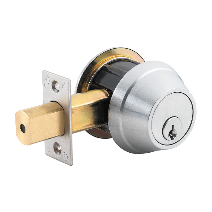 QDB182-626-S4-DBS-SC-KD QDB182 Series Double Cylinder Deadbolt with 2.75 in. Square Latch, 626-US26D Satin Chrome