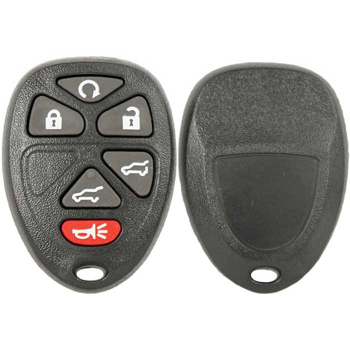 517-GM-SHELL 6 Button Remote Shell for GM OUC60270 & OUC60221
