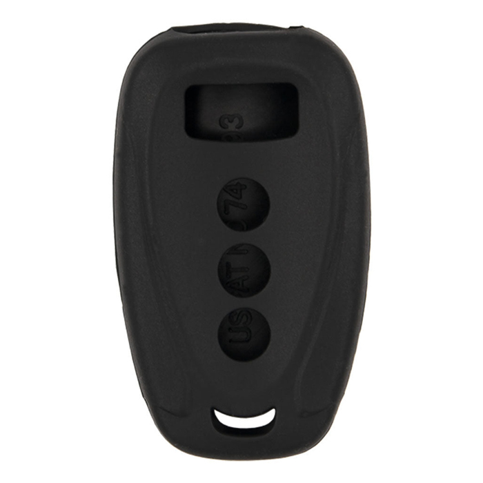 SJ-GMC124-BLACK 4 Button Silicone Jacket Keyless Proximity Remote Key Cover for GM Smart - Black