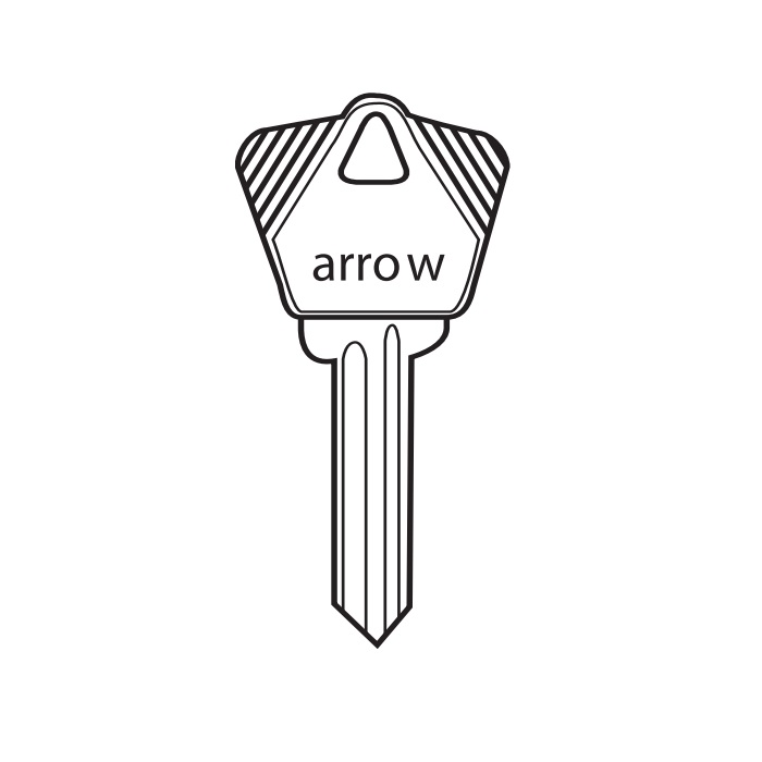 L671-E 6-Pin Large L Bow Key Blank