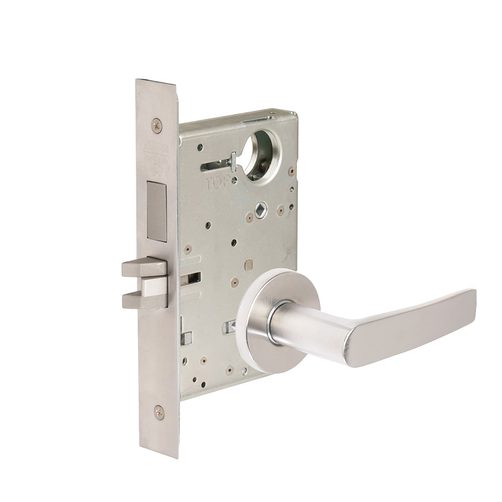 ML2065-ASA-626-LC ML2065 Mortise Dormitory with AS-Armstrong Lever Lockset - A Rose - Less Cylinder - 626 Satin Chrome