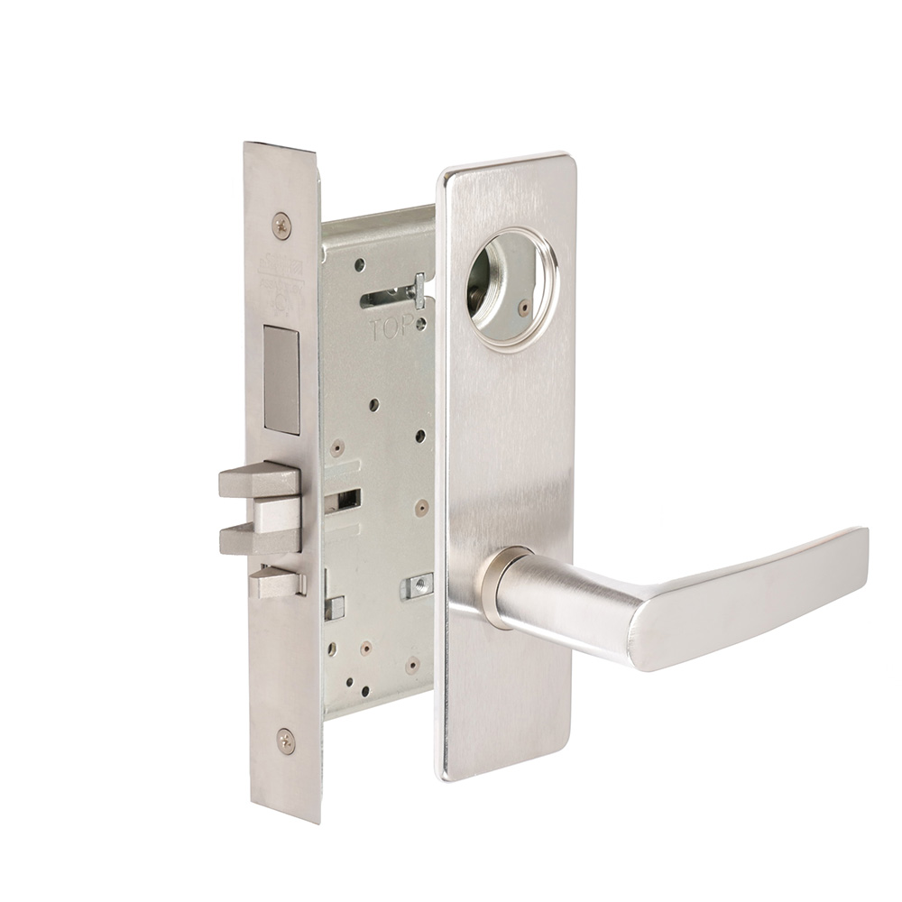 ML2065-ASM-626-LC ML2065 Mortise Dormitory with AS-Armstrong Lever Lockset - M Escutcheon - Less Cylinder - 626 Satin Chrome