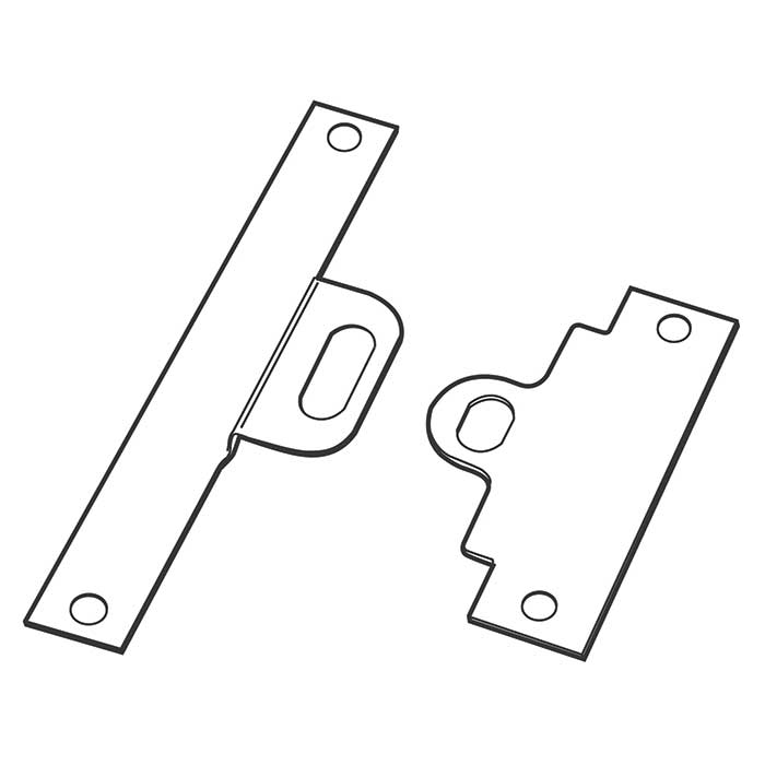 Don Jo Manufacturing TL-2 Temporary Lock Plate Set for 86 Cutout & 4.87 in. Strike Preps - Prime