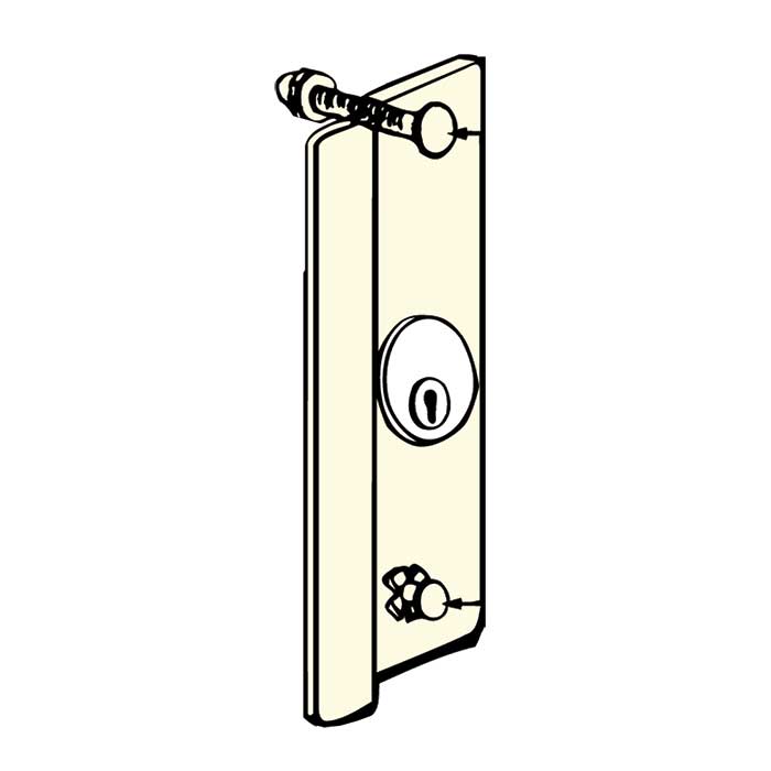 Don Jo Manufacturing LP-307-DU 7 x 2.62 in. Latch Protector for Aluminum Storefront Doors - Dark Bronze