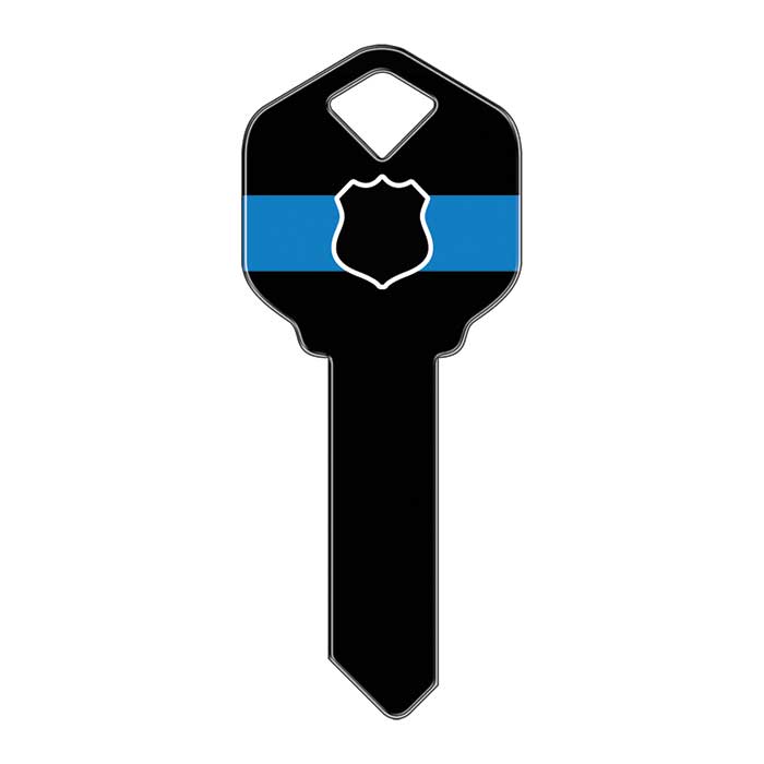 KW-HK34 3.3 in. Happy Keys Police Key Blank