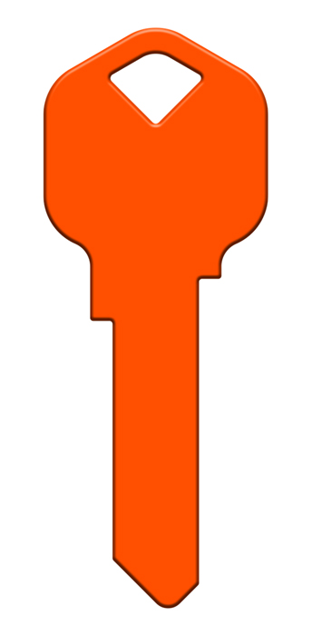 SC1-HK75 Neon Orange Happy Key Blank