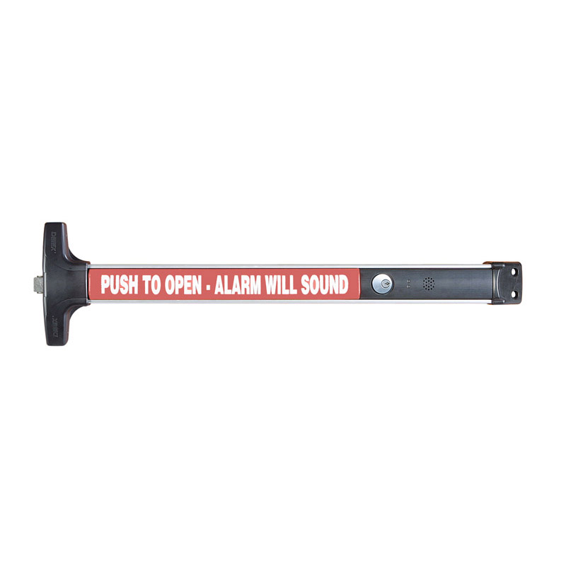 V40-628-EB-CD-36-RWE 36 in. Exit Alarm with Battery - Satin Aluminum Clear